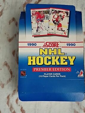 Vintage 1990 Score NHL Hockey Premier Edition Trading Card Box - Bulk Lot 500+